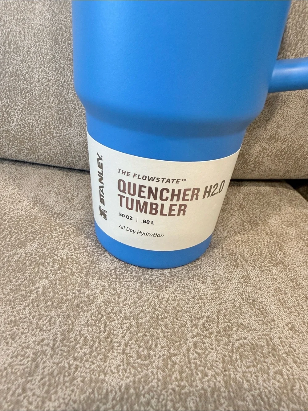 Stanley Blue Quencher Tumbler with Handle and Straw - Picture 3 of 4